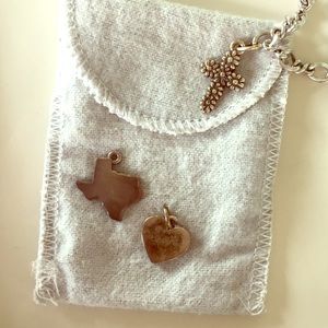 James Avery sterling silver charms, Texas